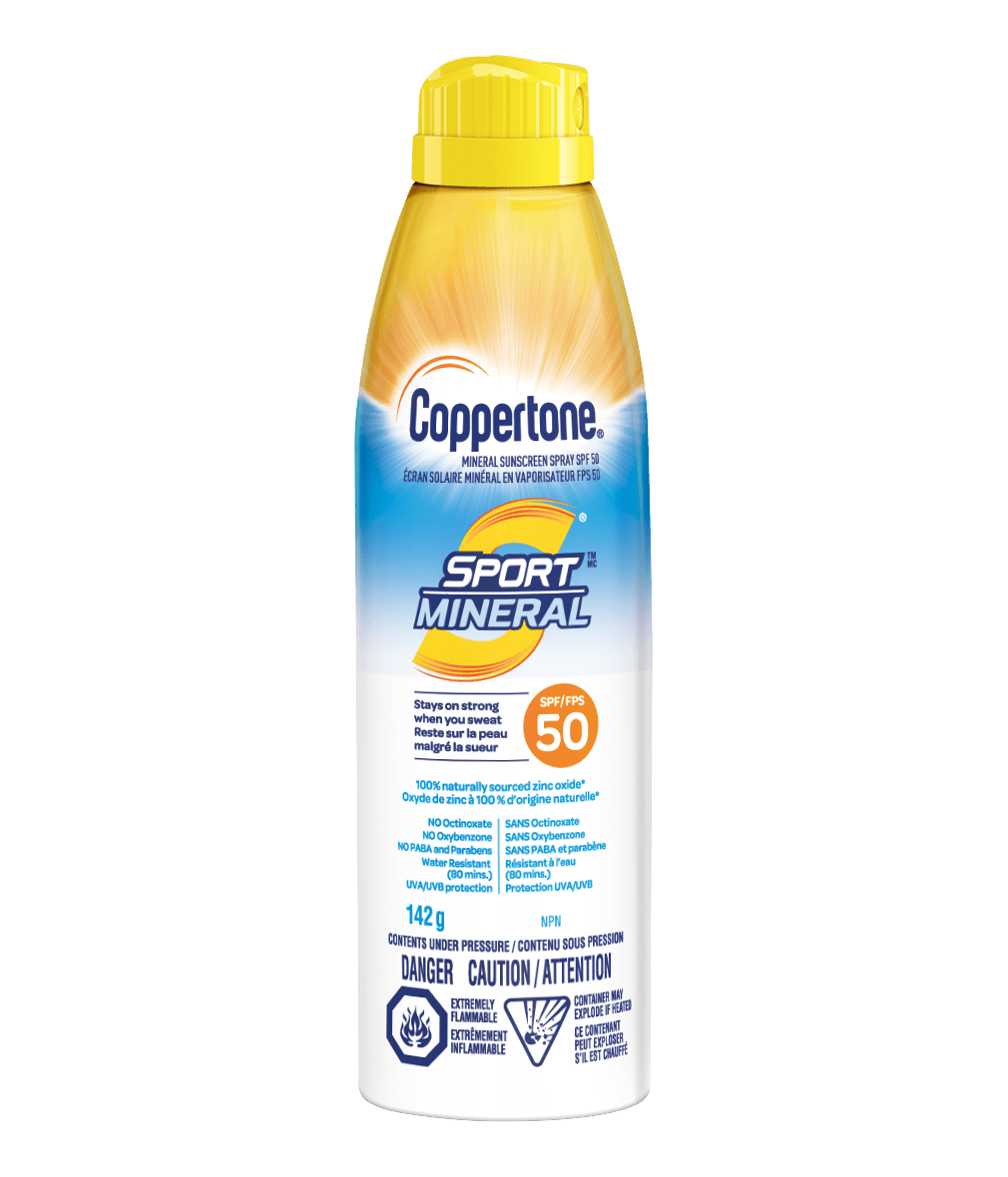 Coppertone® Sport Écran solaire minéral vaporisateur FPS 50  