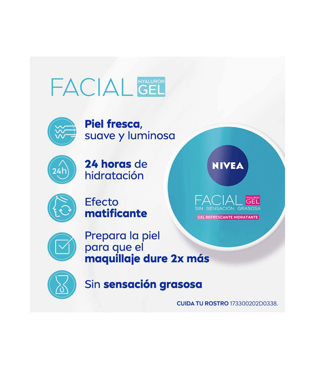 NIVEA Gel Facial Refrescante con Ácido Hialurónico 200ml