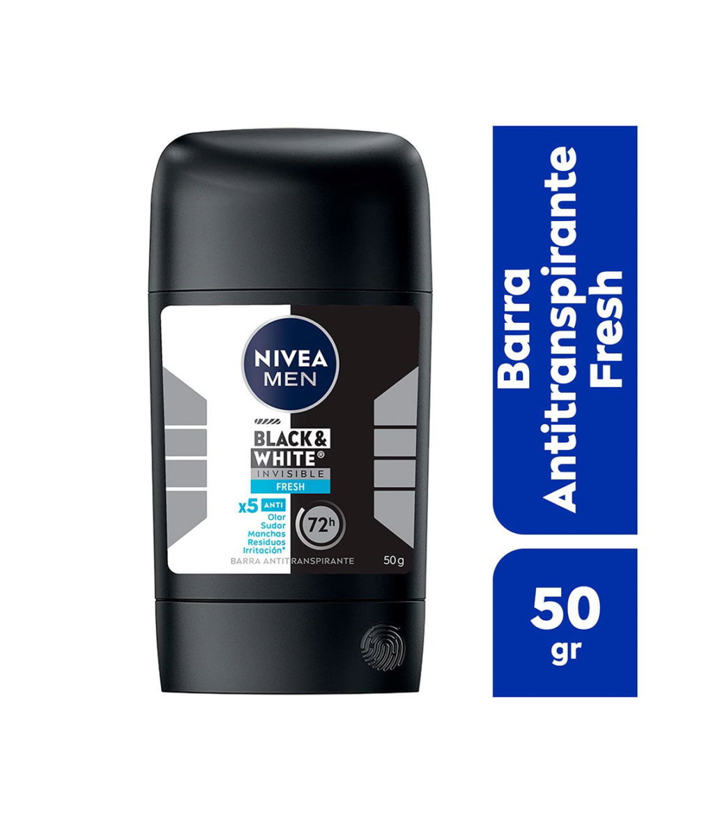 Barra Antitranspirante Antimanchas para Hombre Invisible Fresh 50g