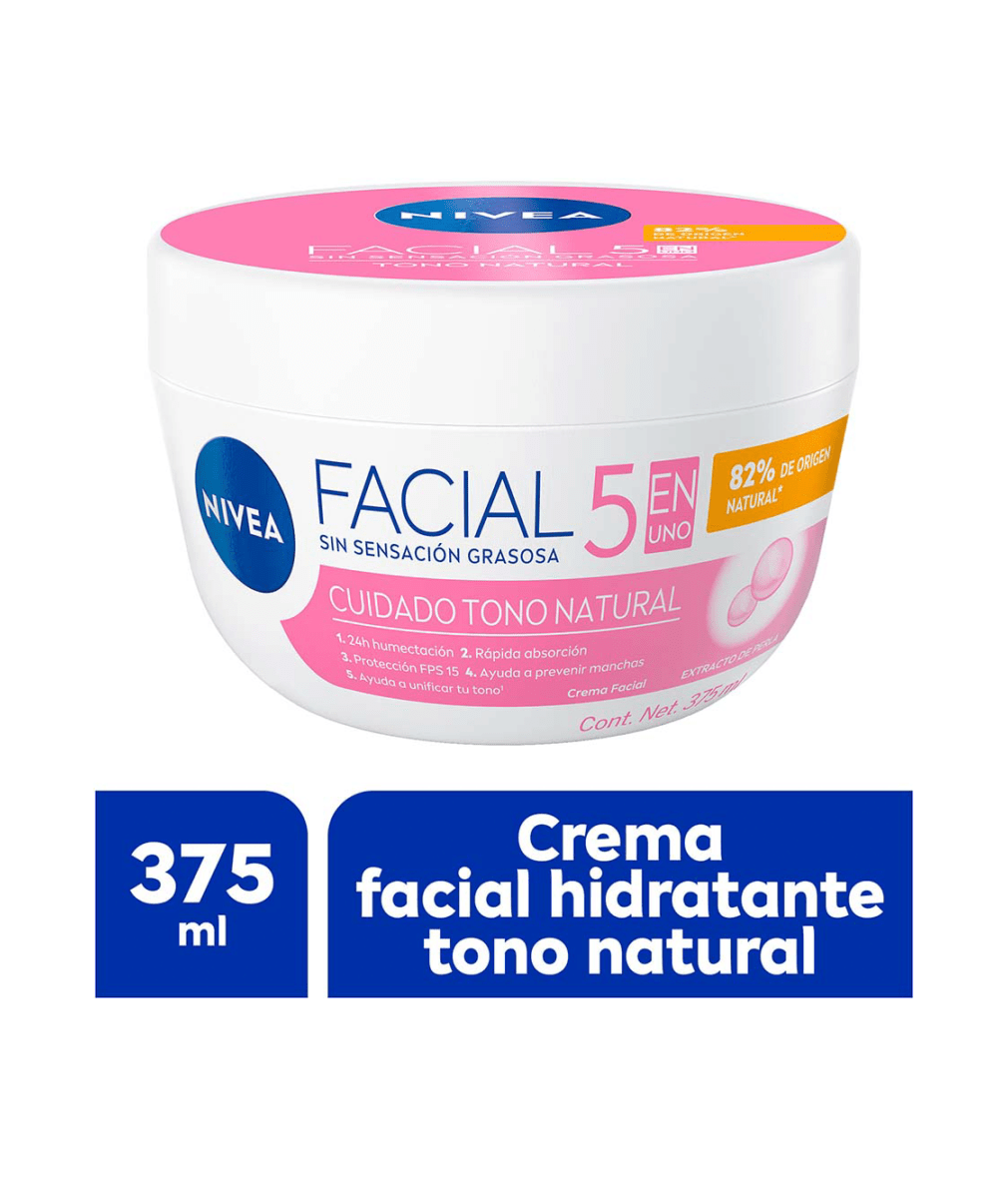 NIVEA Crema Facial 5en1 Aclarado Natural 375ml