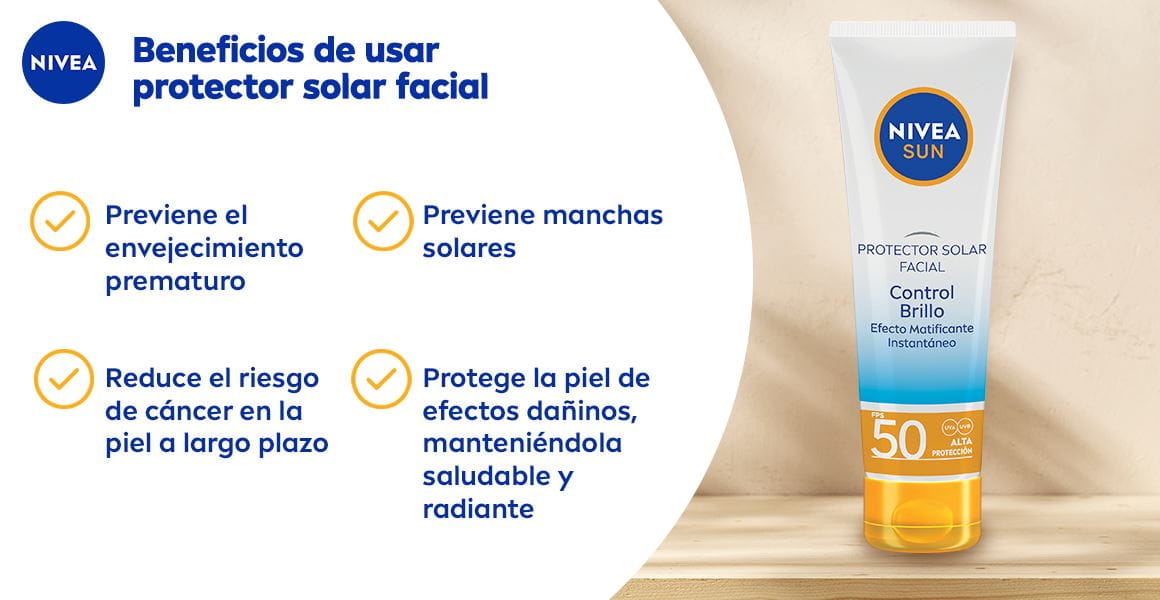 Beneficios de usar protector solar facial