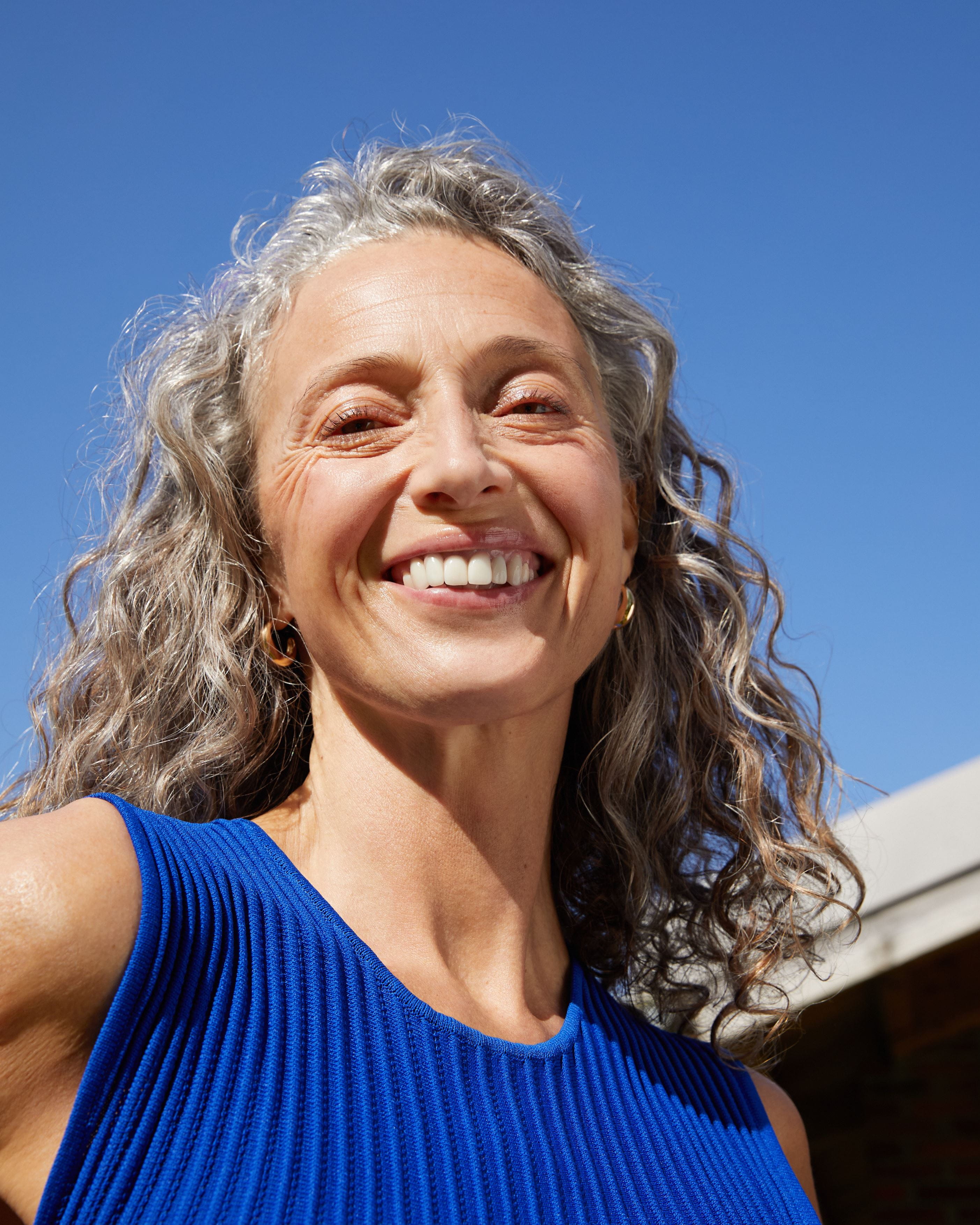 woman laughing