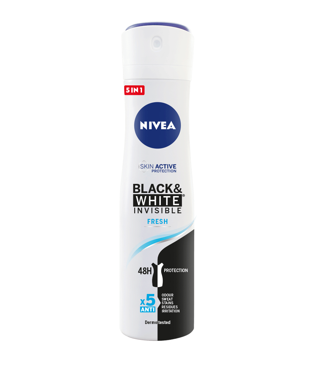 Black & White Invisible Fresh Spray Desodorante Antitranspirante 200 ml | NIVEA