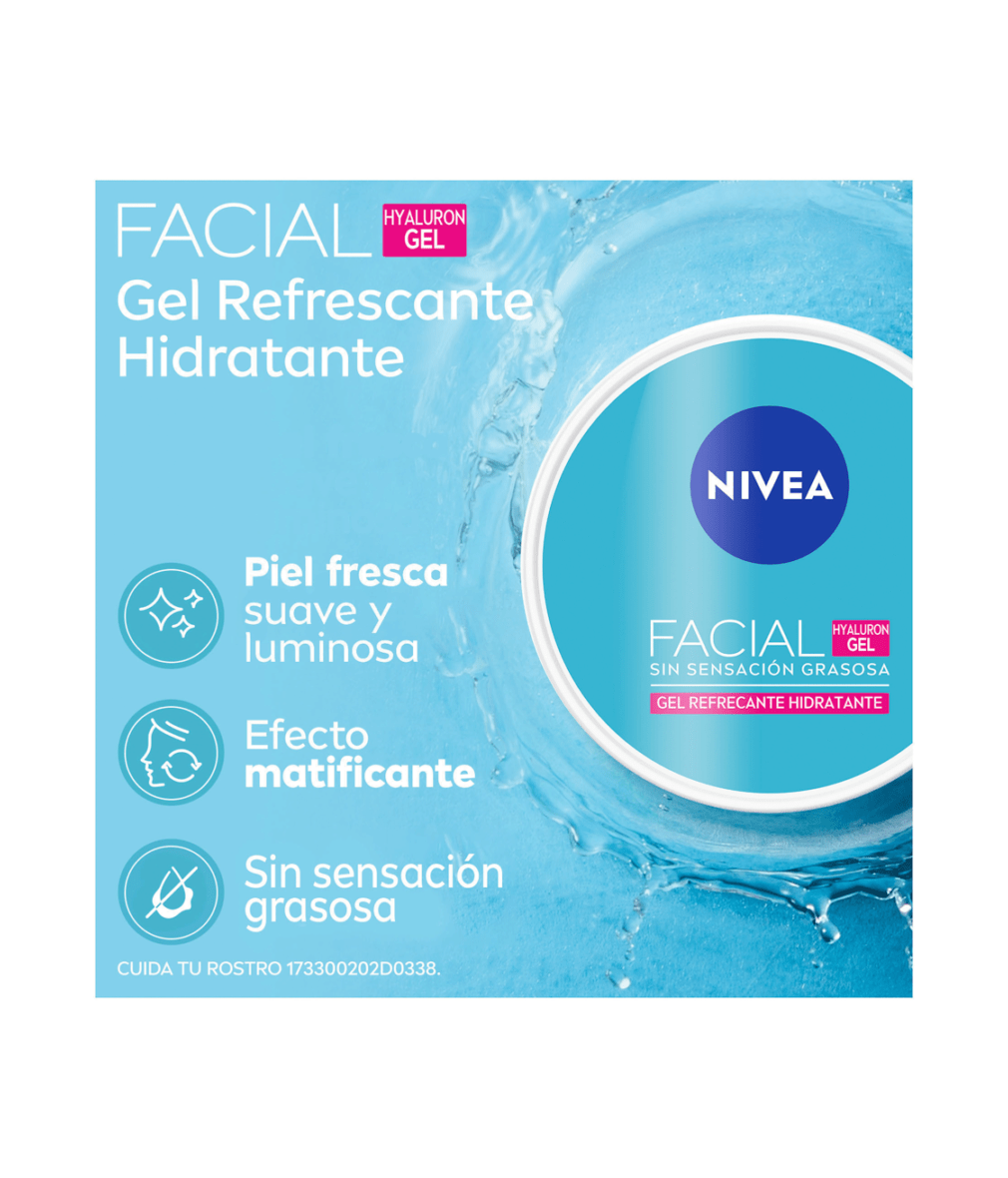 NIVEA Gel Facial Refrescante con Ácido Hialurónico 200ml