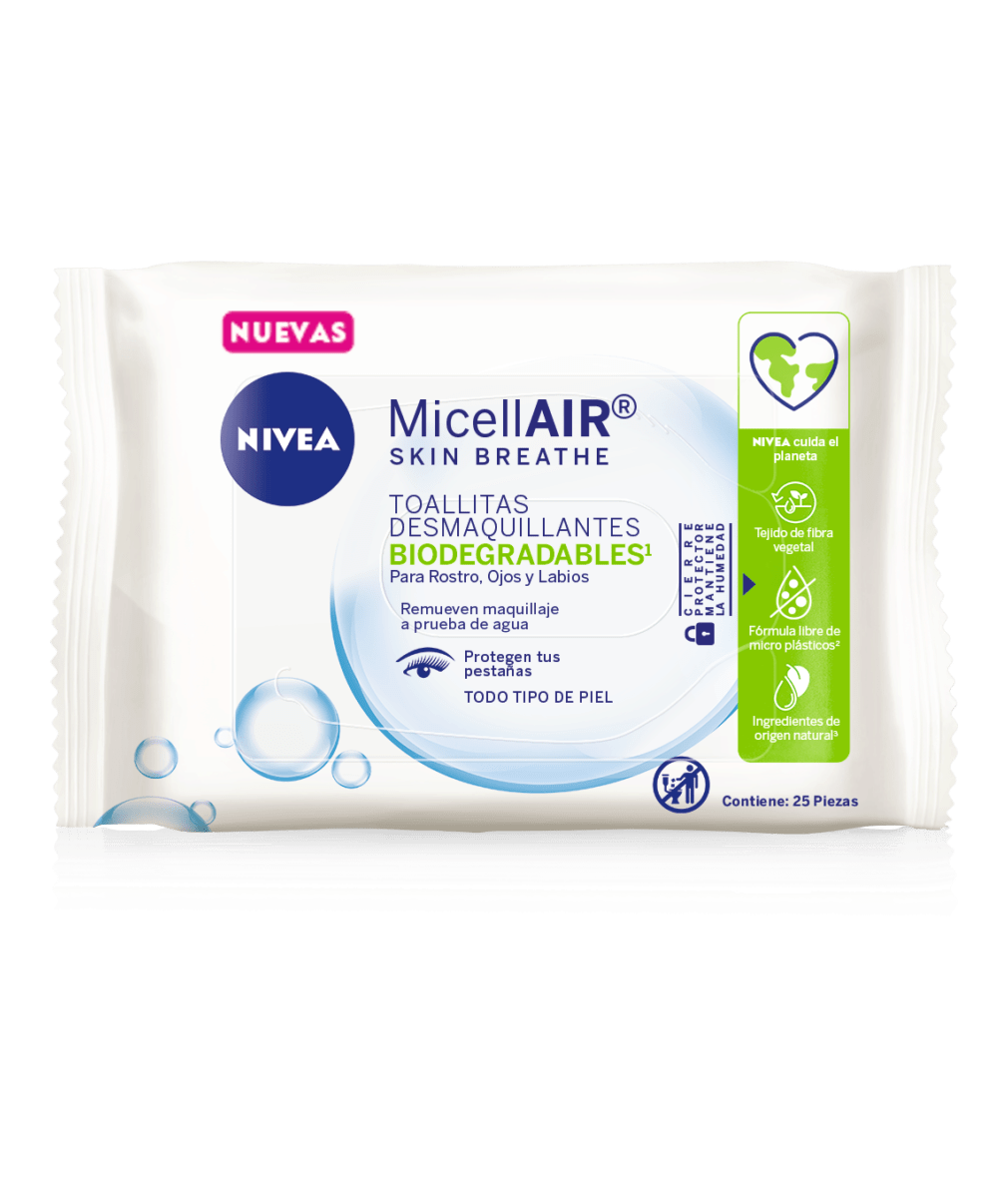 NIVEA MicellAIR® Toallitas Desmaquillantes Biodegradables