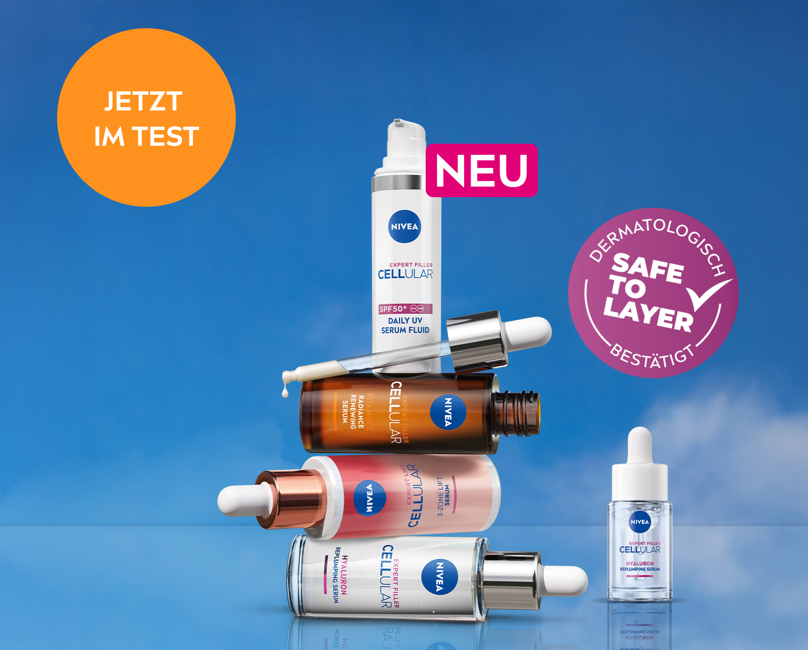 NIVEA CELLULAR EXPERT FILLER Seren & Daily UV Serum Fluid LSF 50+  – jetzt im Test!