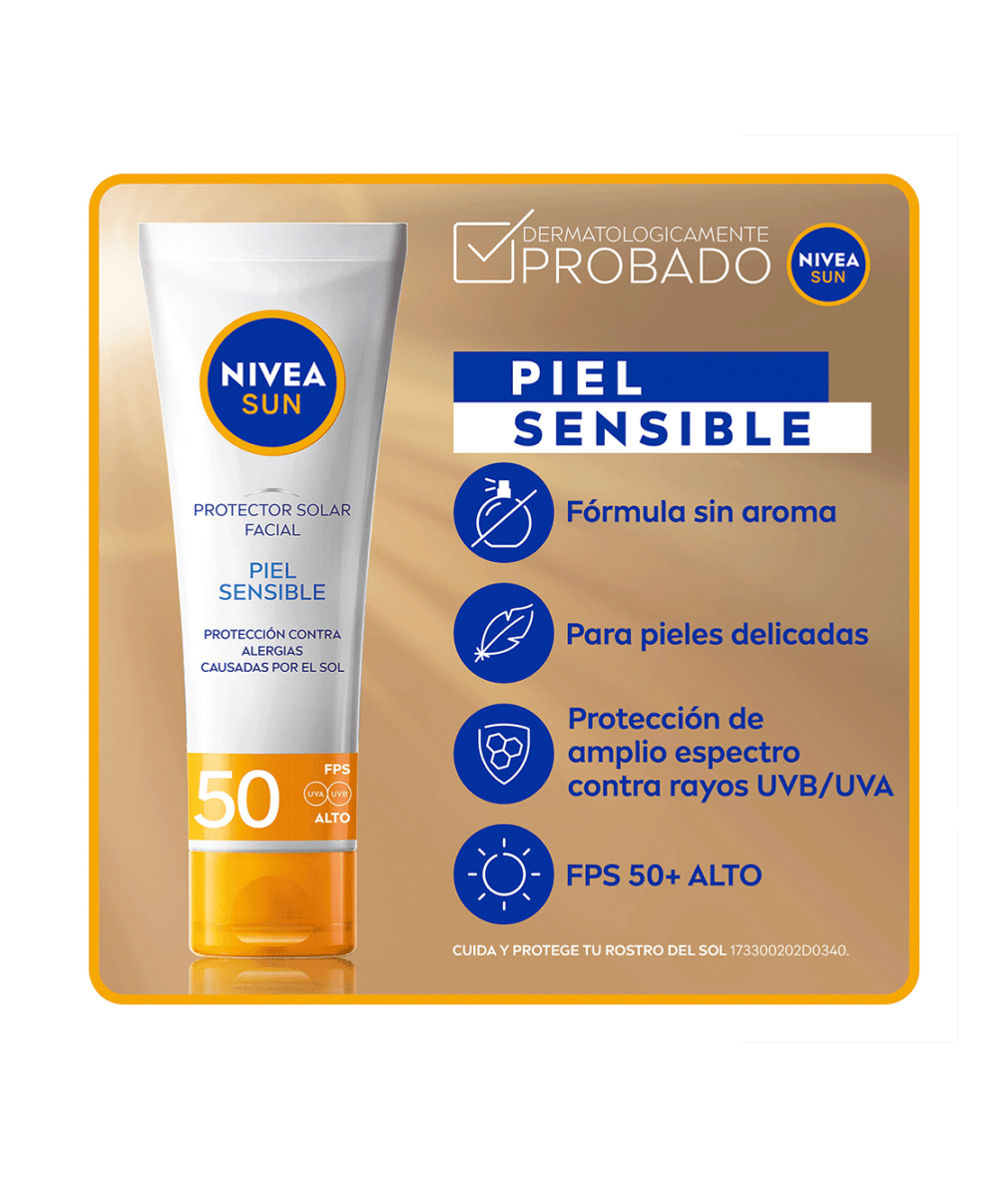 NIVEA® SUN PIEL SENSIBLE FPS50 50 ML.