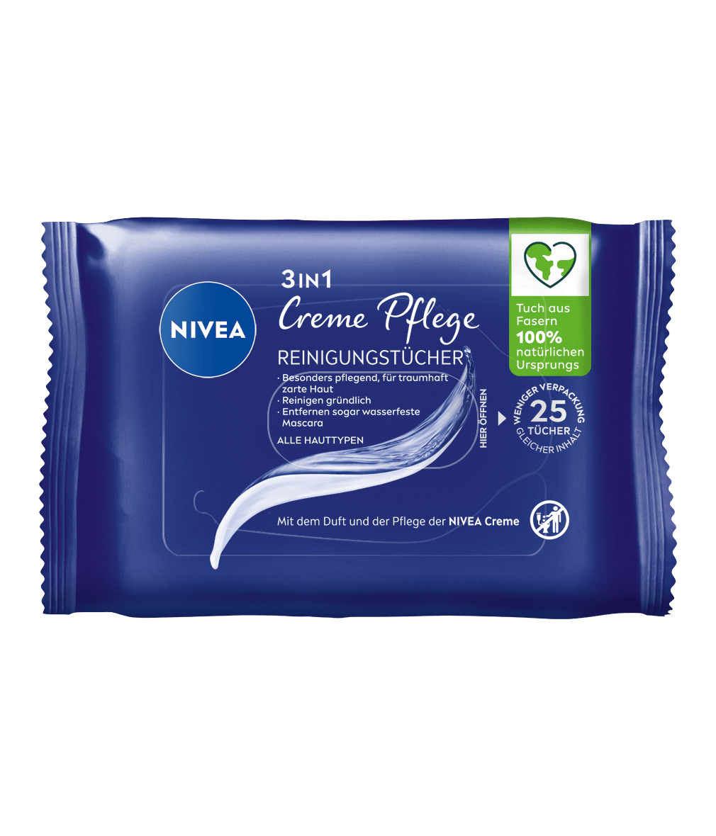 NIVEA 3in1 Creme Pflege Reinigungstücher 25 Stück
