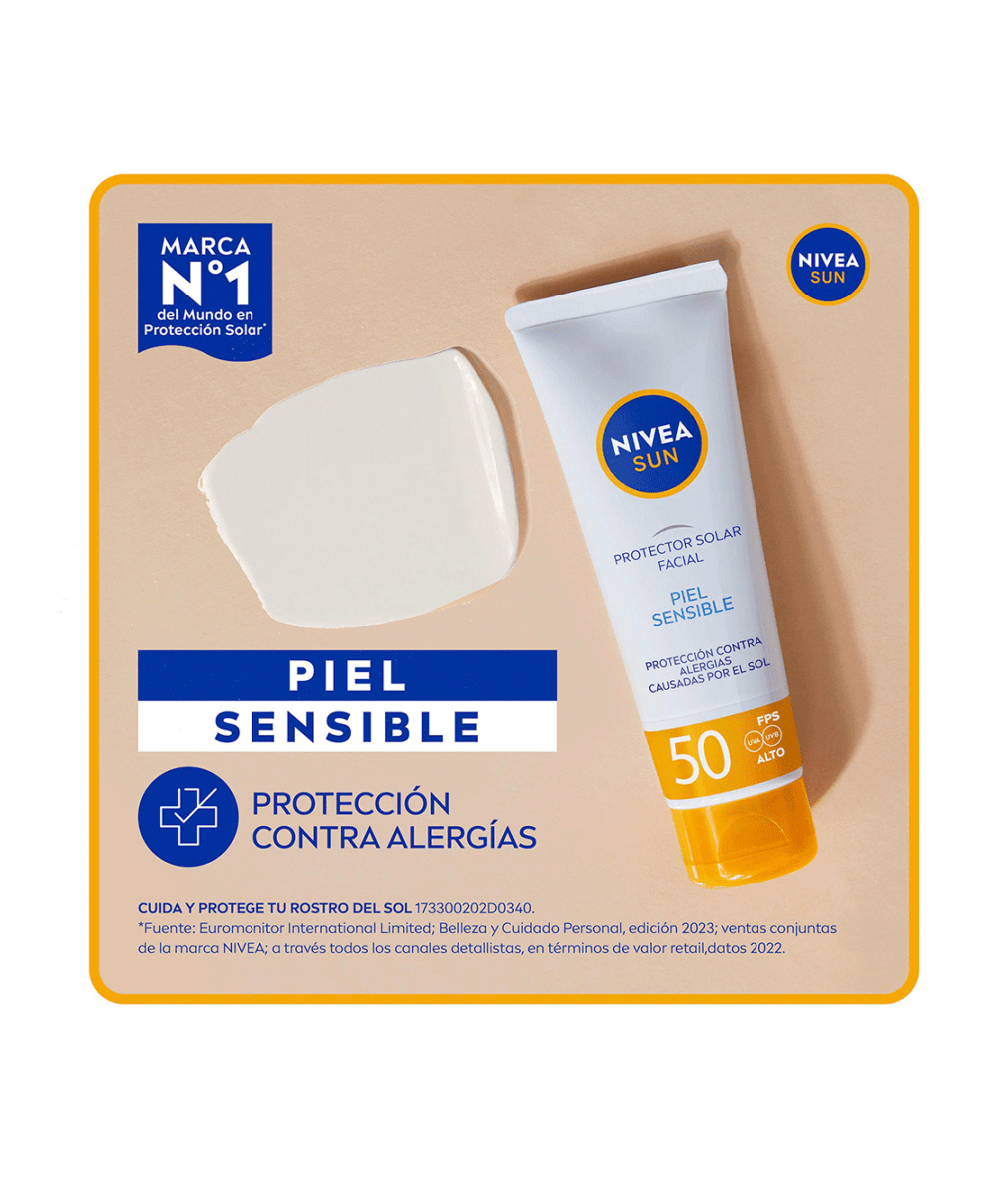 NIVEA® SUN PIEL SENSIBLE FPS50 50 ML.