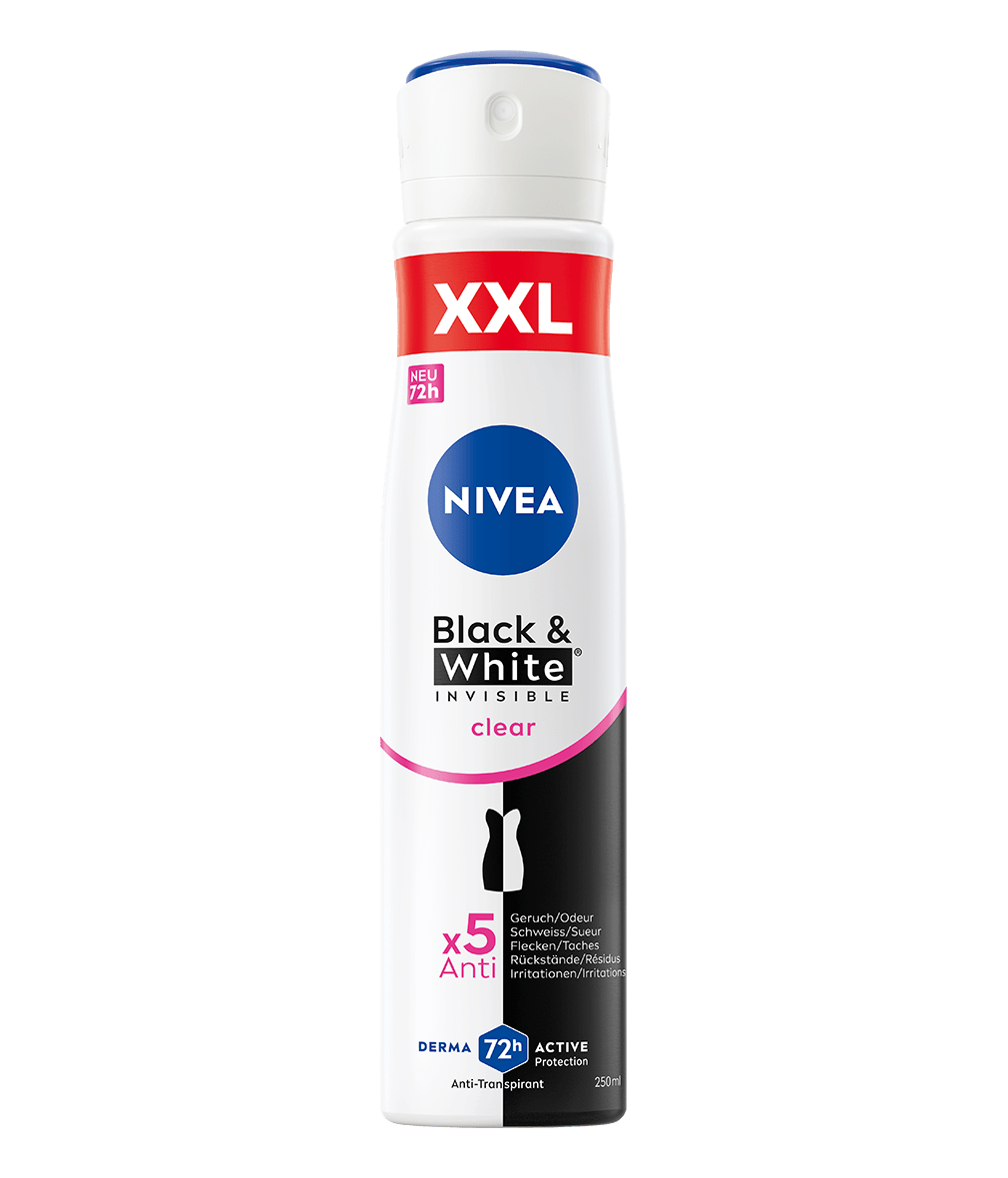 NIVEA Black & White Invisible Clear XXL Anti-Transpirant Spray_250ml