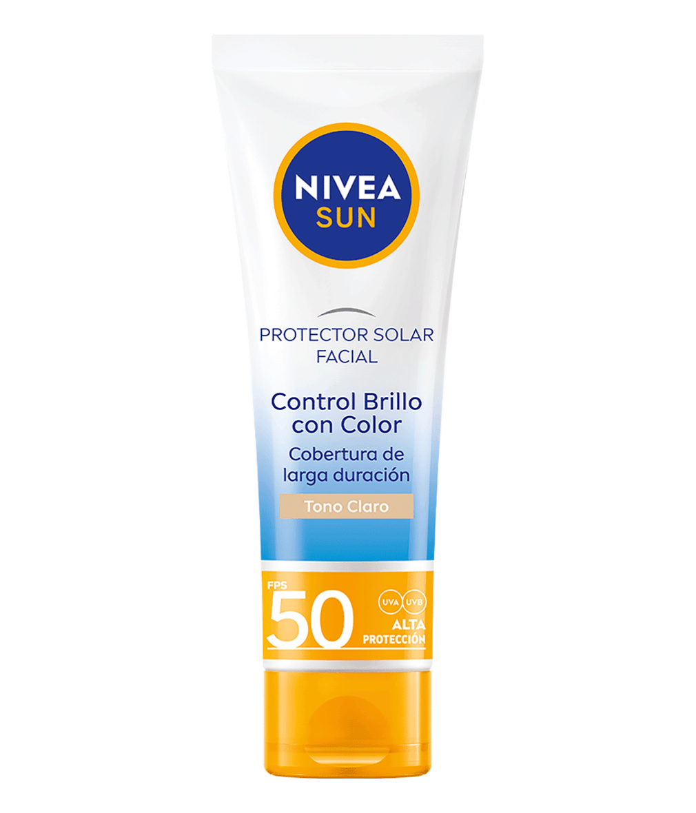 NIVEA Sun Face Control de Brillo Tono Claro 50ml