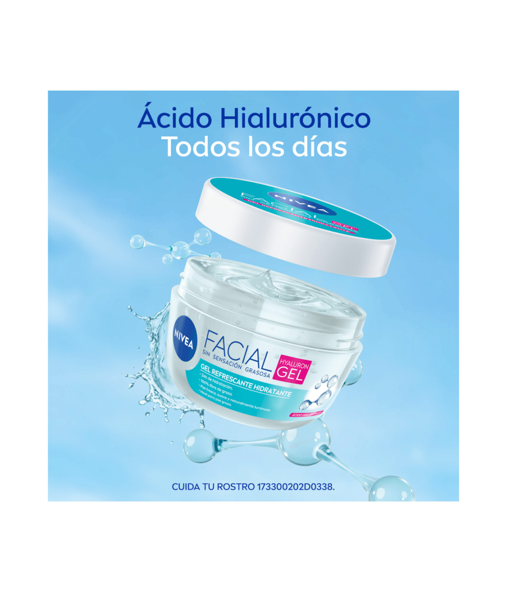 NIVEA Gel Facial Refrescante con Ácido Hialurónico 200ml