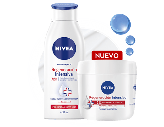 Mujer joven usando Crema para piel extra seca Nivea