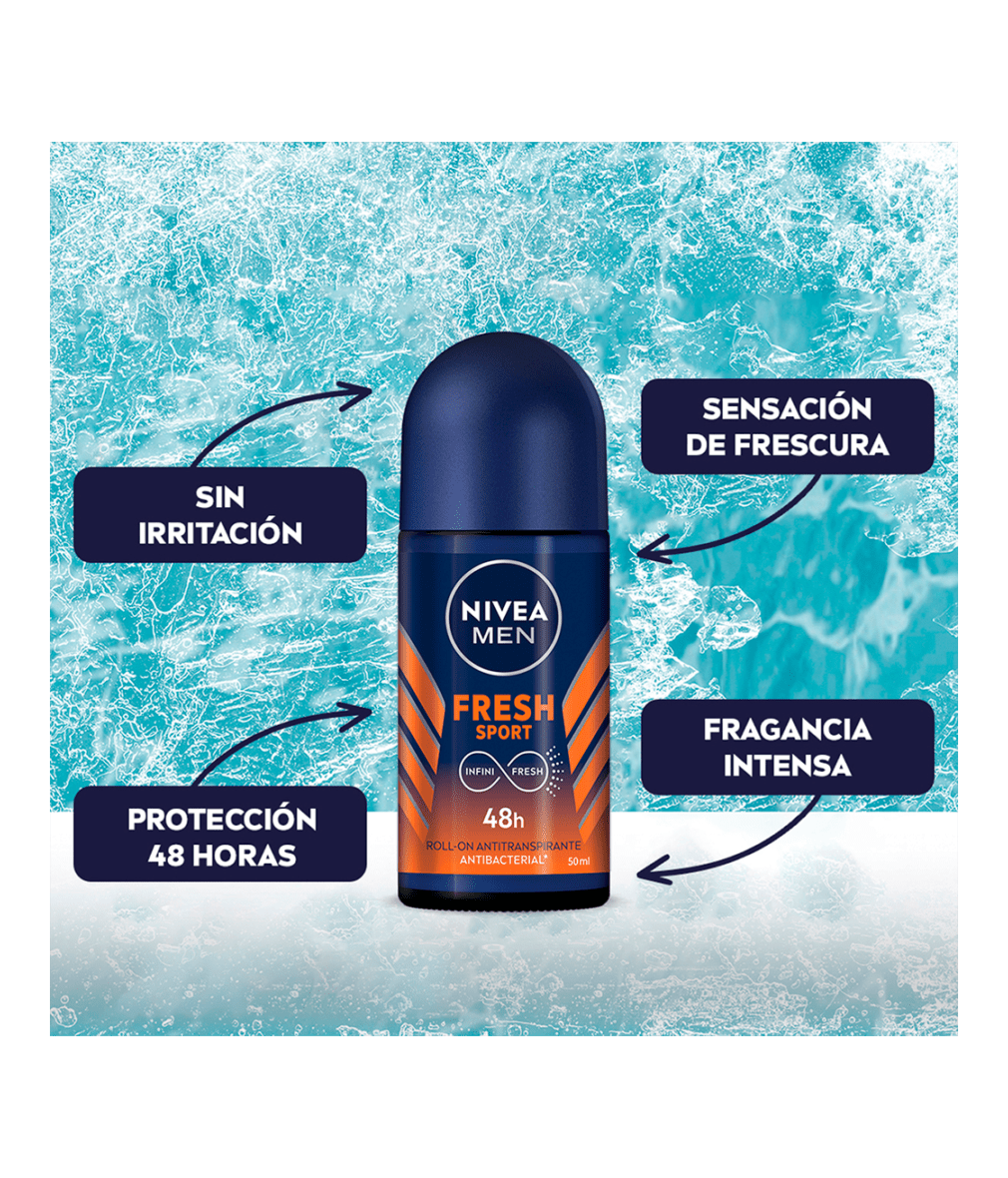 Antitranspirante en Roll On Fresh Sport de 50 ML