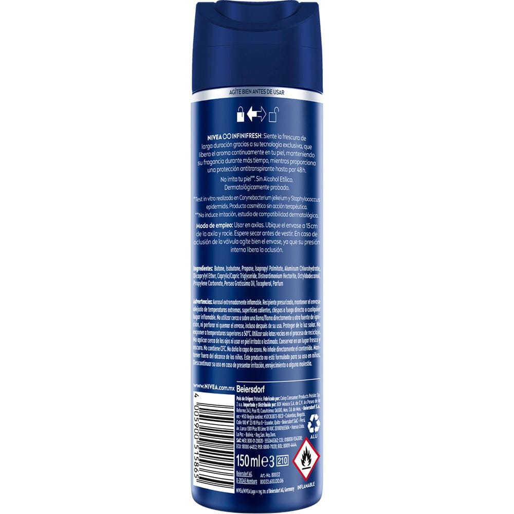 Spray Antitranspirante para Hombre Fresh ICE 150 ml