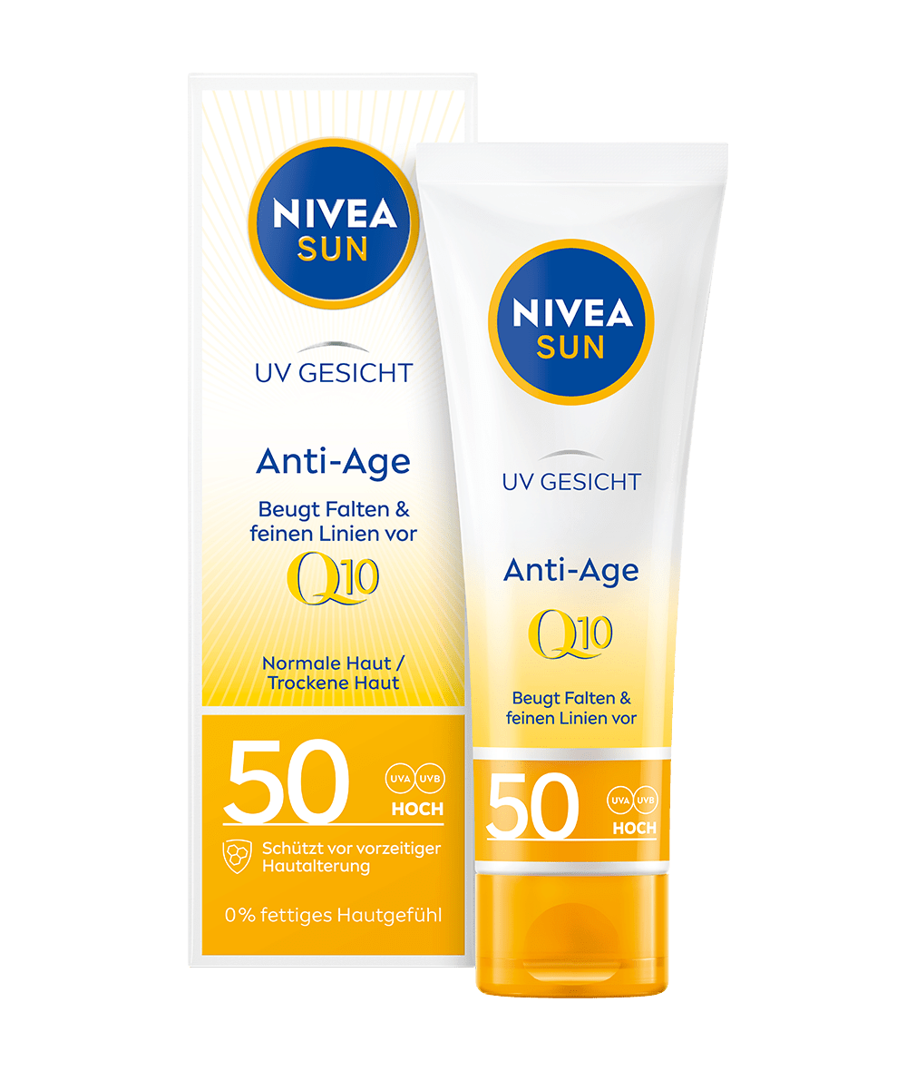 NIVEA SUN Gesicht Q10 Anti Age Sonnenschutz LSF 50 50 ml