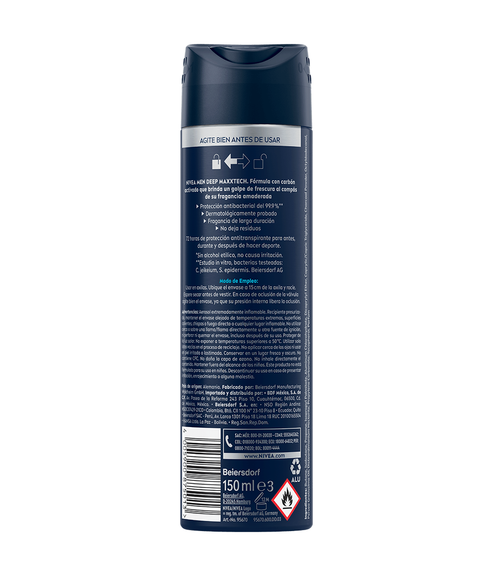 Aerosol Antitranspirante para Hombre DEEP BEAT 150ml