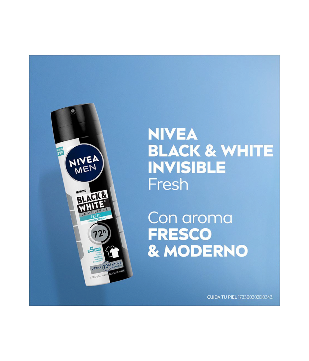 Aerosol Antitranspirante Antimanchas para Hombre Invisible Fresh 50g