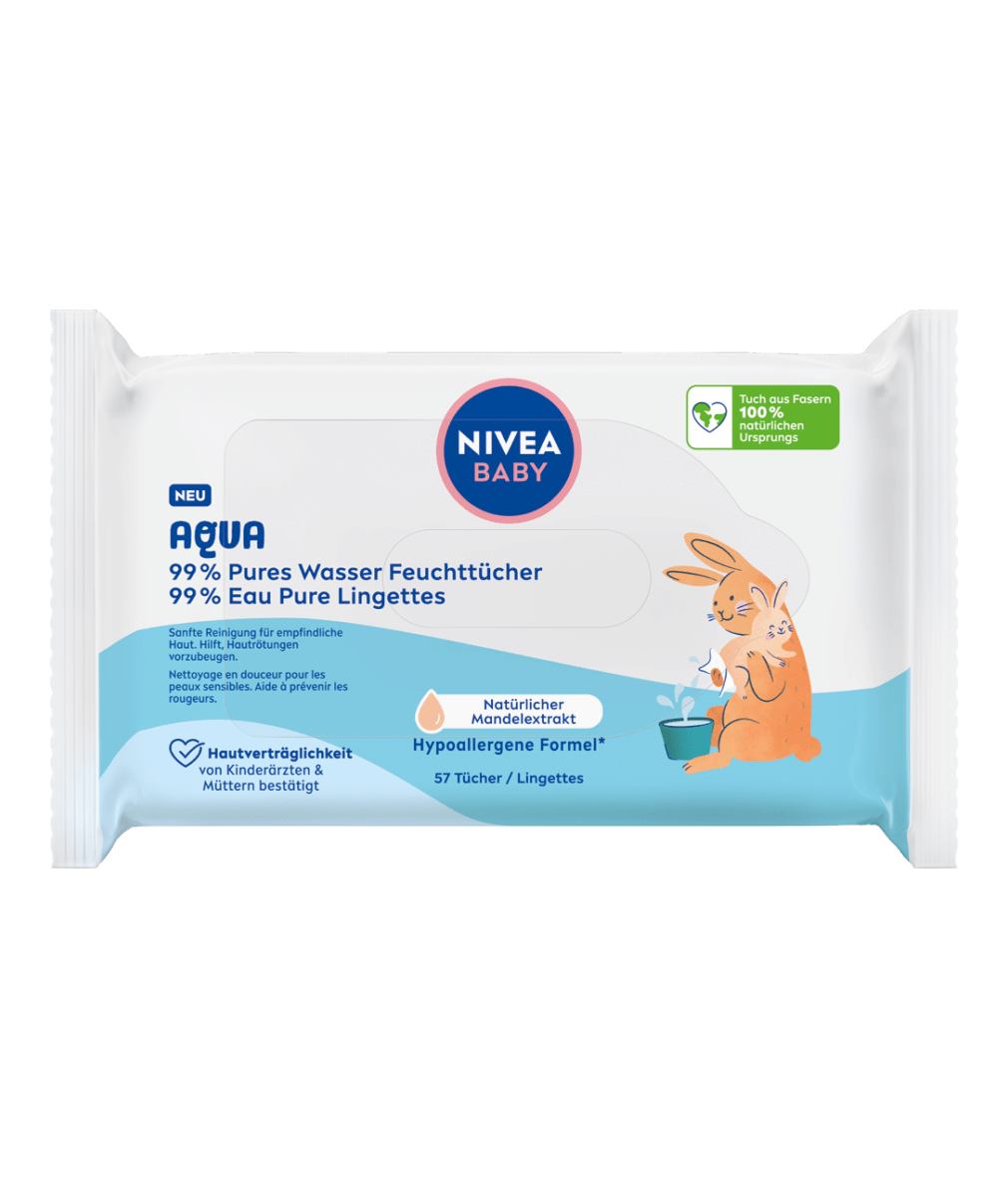 NIVEA Baby Aqua 99% Pures Wasser Feuchttücher_57pcs