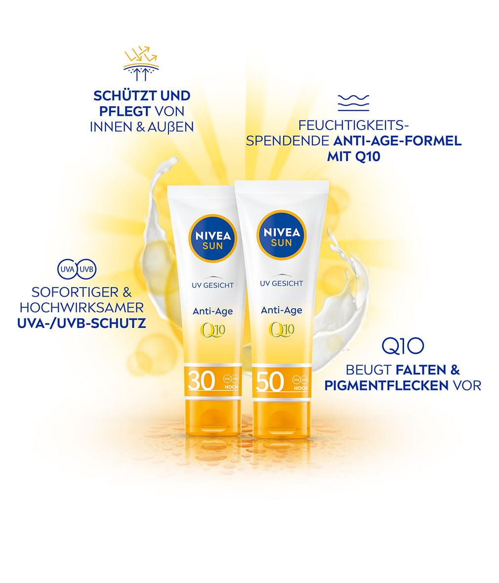 NIVEA SUN Gesicht Q10 Anti Age Sonnenschutz LSF 30 50 ml