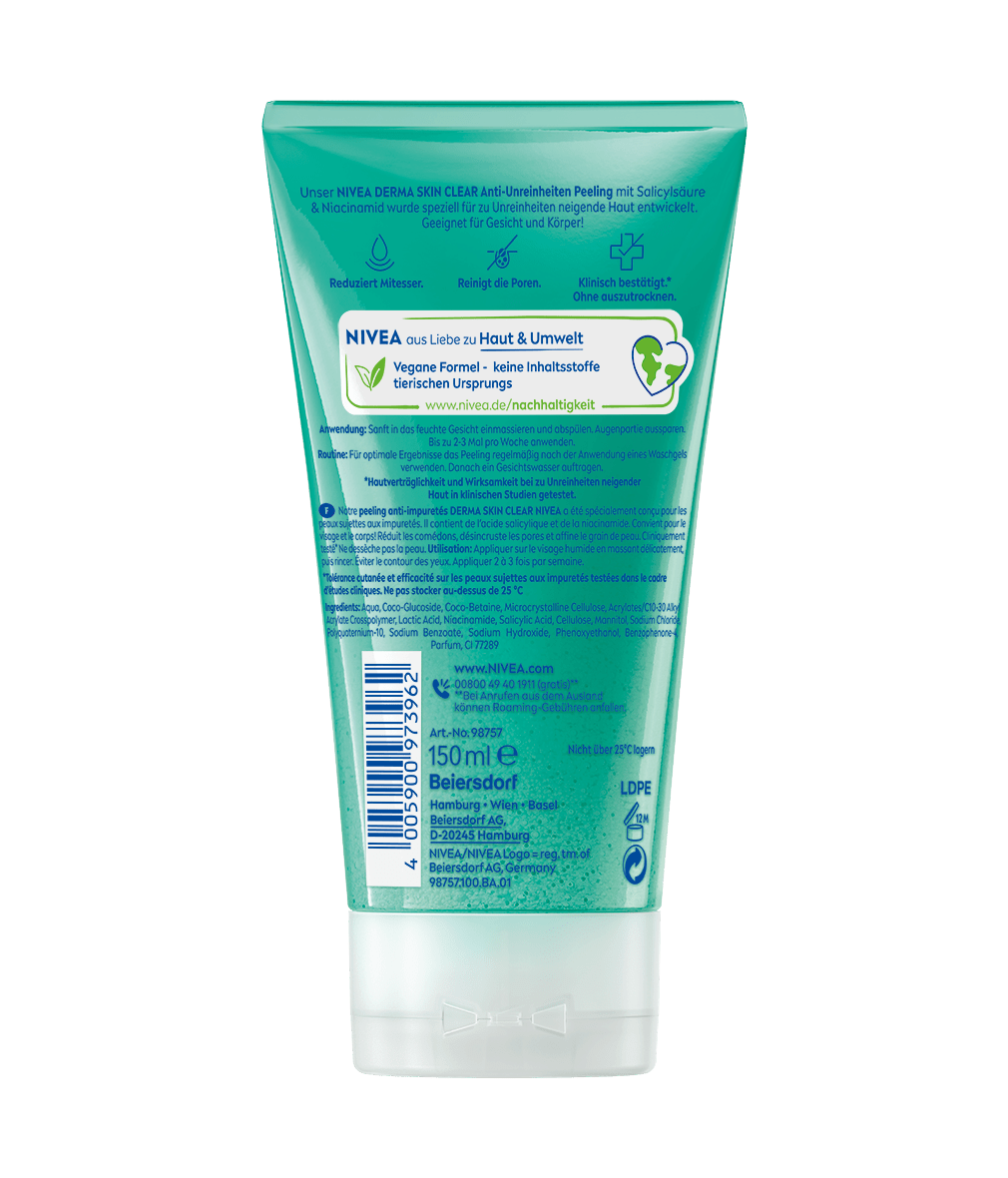 NIVEA Derma Skin Clear Anti Unreinheiten Peeling 150 ml