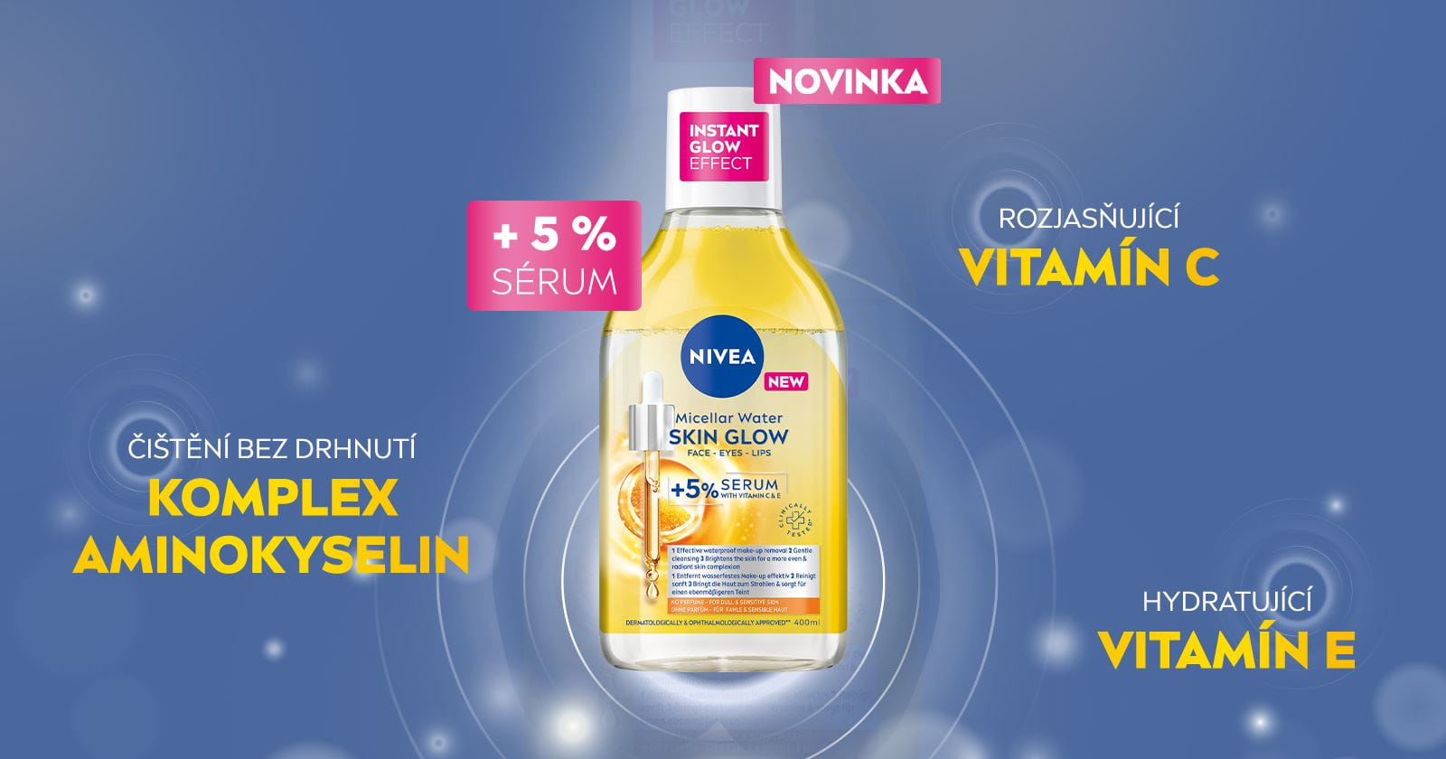 micelární voda skin glow