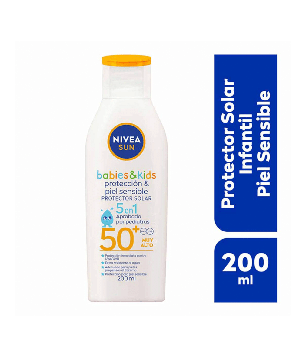 PROTECTOR SOLAR NIVEA® SUN PROTECT SENSITIVE KIDS LOTION FPS50 200 ML