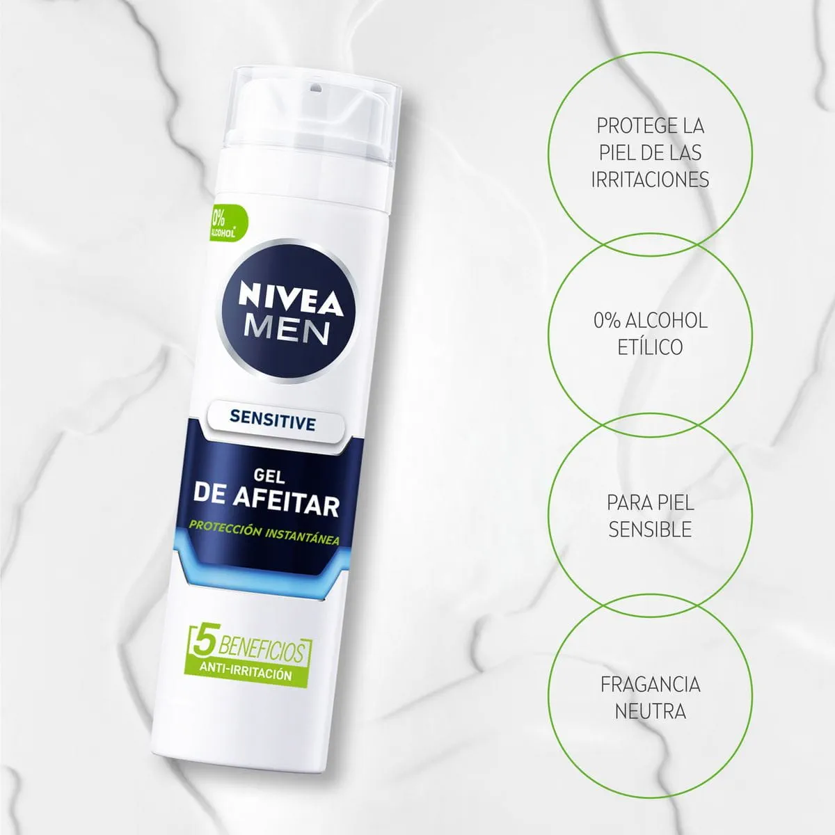 Nivea Men Sensitive Espuma de Afeitar - Frasco de 200 ml