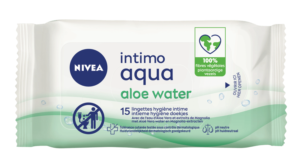 Lingettes Hygiène Intime Intimo Aqua Aloe Water