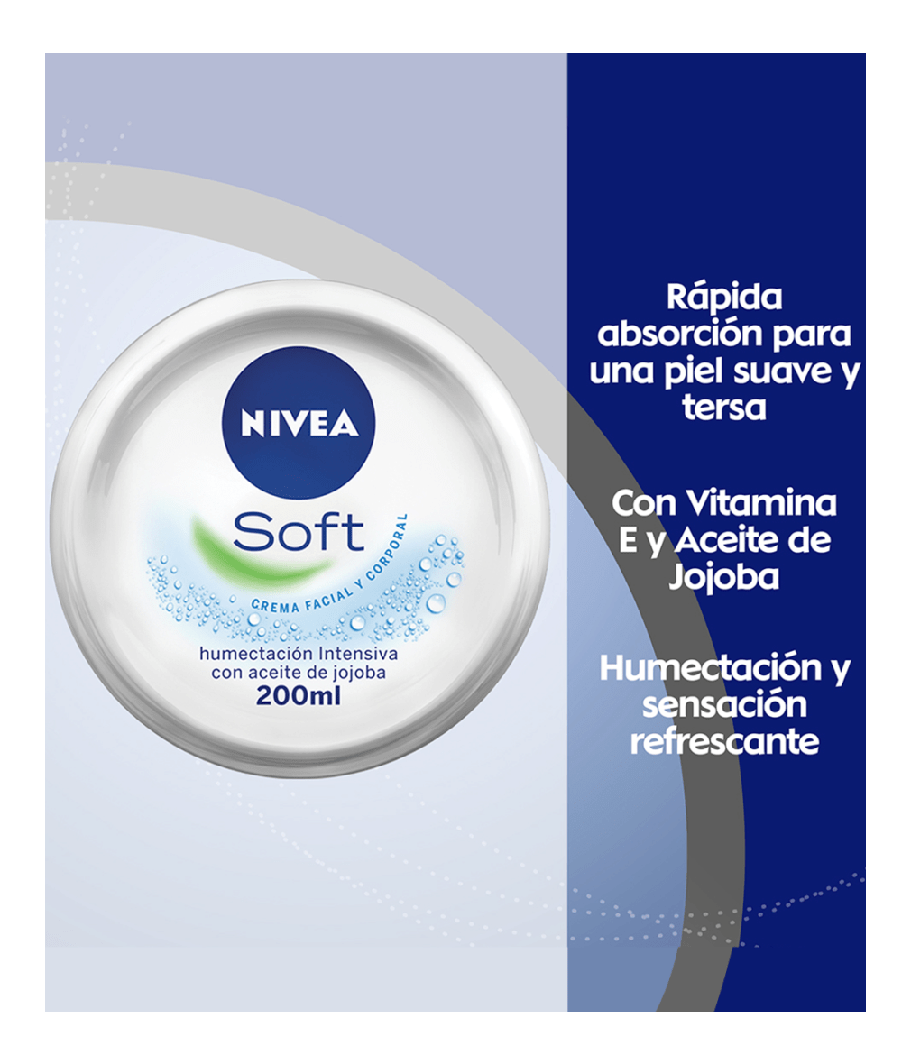 Crema Humectante Nivea Soft de 200 ml