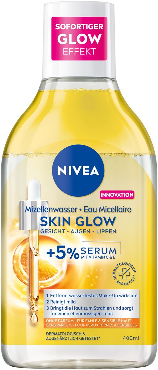 NIVEA Mizellenwasser + Serum Skin Glow 400 ml