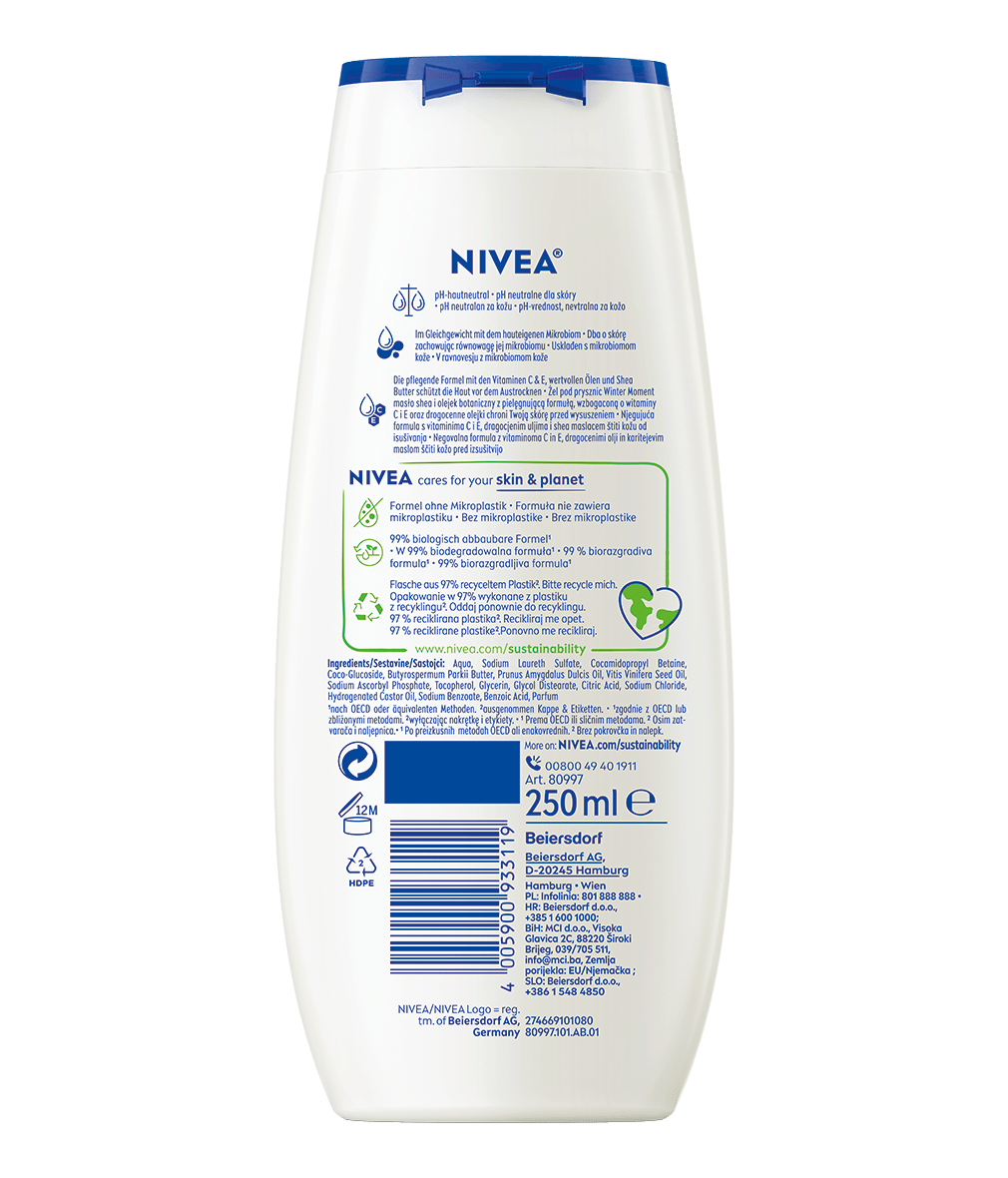 NIVEA Winter Moment Sheabutter Pflegedusche_250ml Flasche