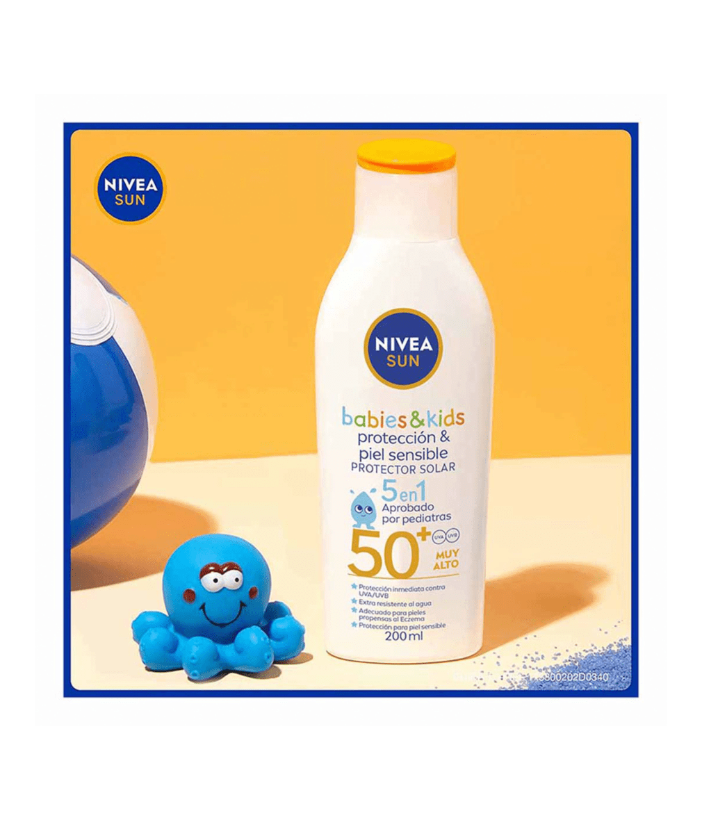 PROTECTOR SOLAR NIVEA® SUN PROTECT SENSITIVE KIDS LOTION FPS50 200 ML