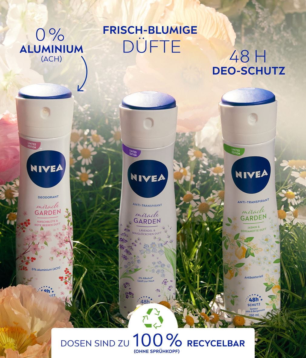 NIVEA Miracle Garden Deo Spray Benefit Composition