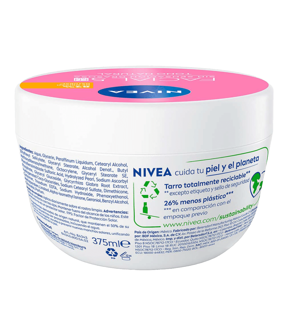 NIVEA Crema Facial 5en1 Aclarado Natural 375ml