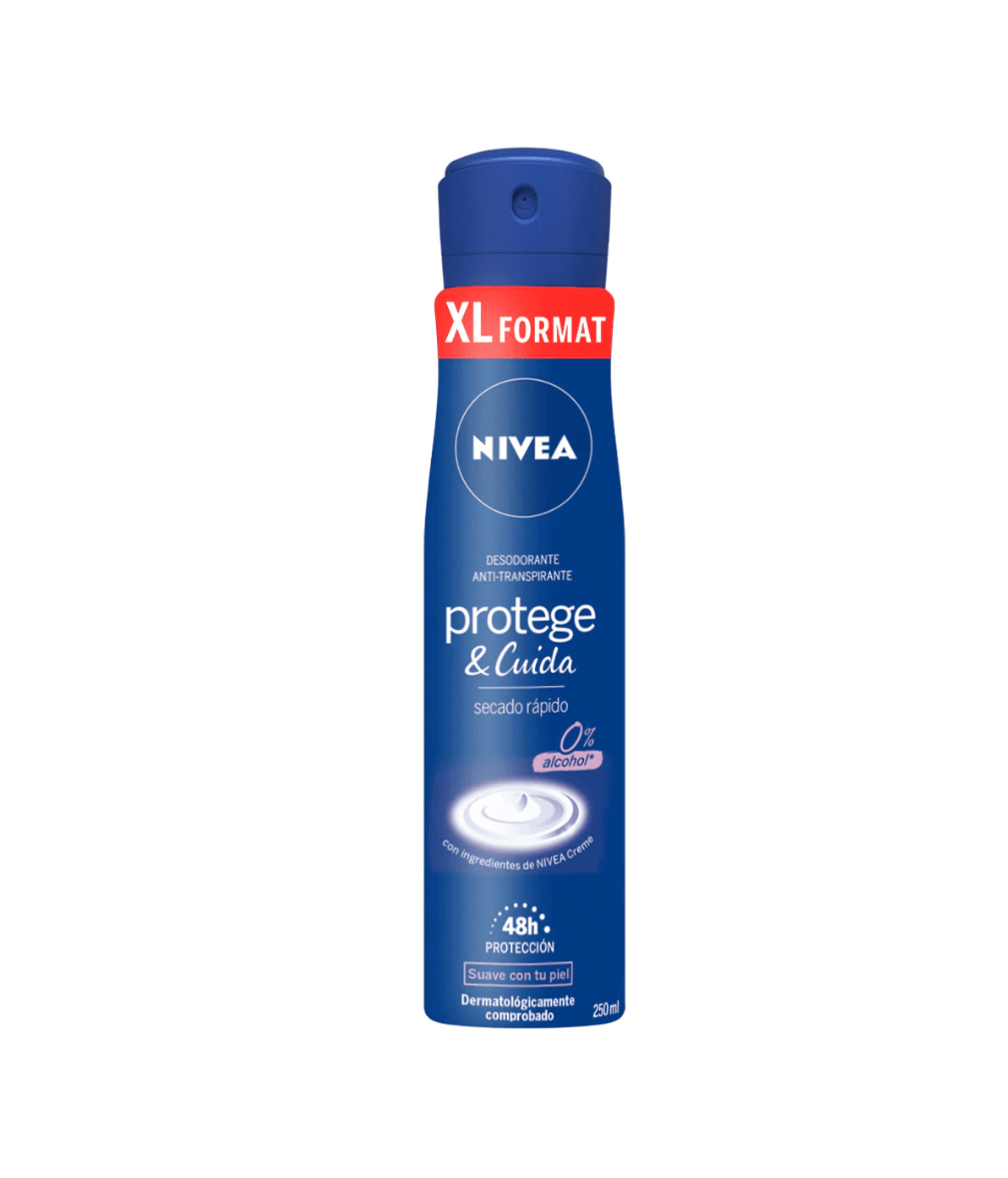 Protege & Cuida Spray Desodorante Antitranspirante 250 ml | NIVEA