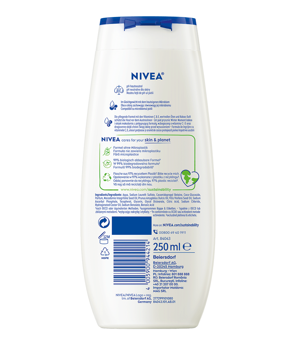 NIVEA Winter Moment Kakao Pflegedusche_250ml Flasche