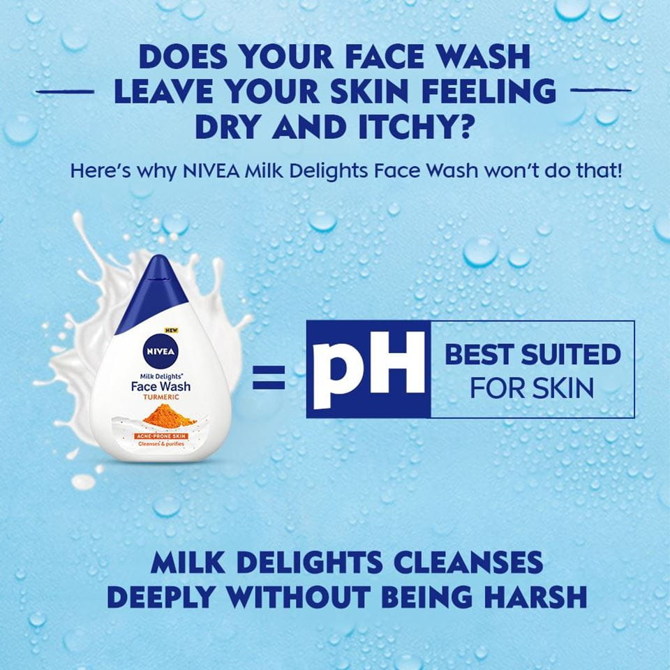 Nivea Milk Delights Face Wash With Turmeric 100 Ml 0071