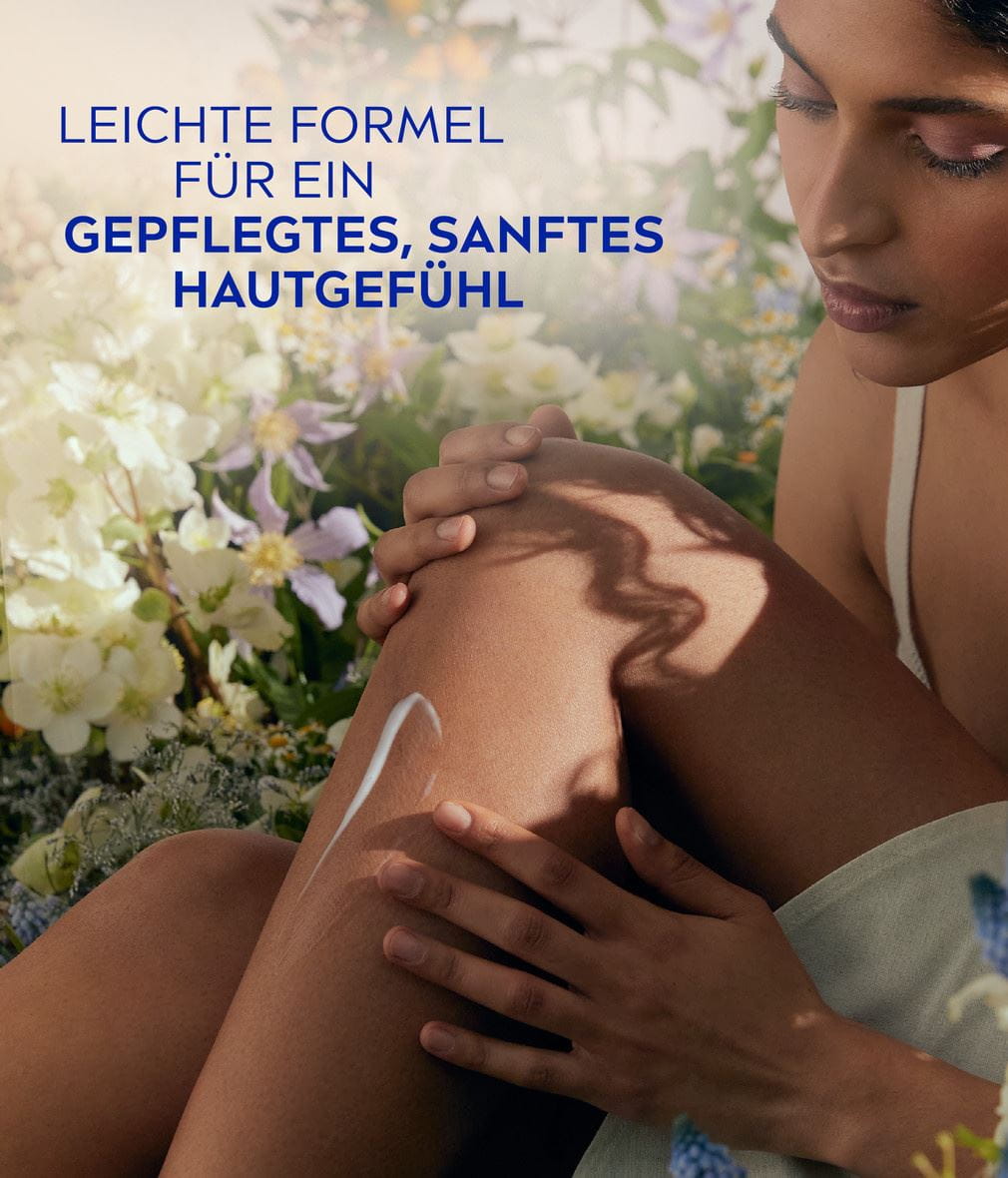 NIVEA Miracle Garden Body Lotion Product in use