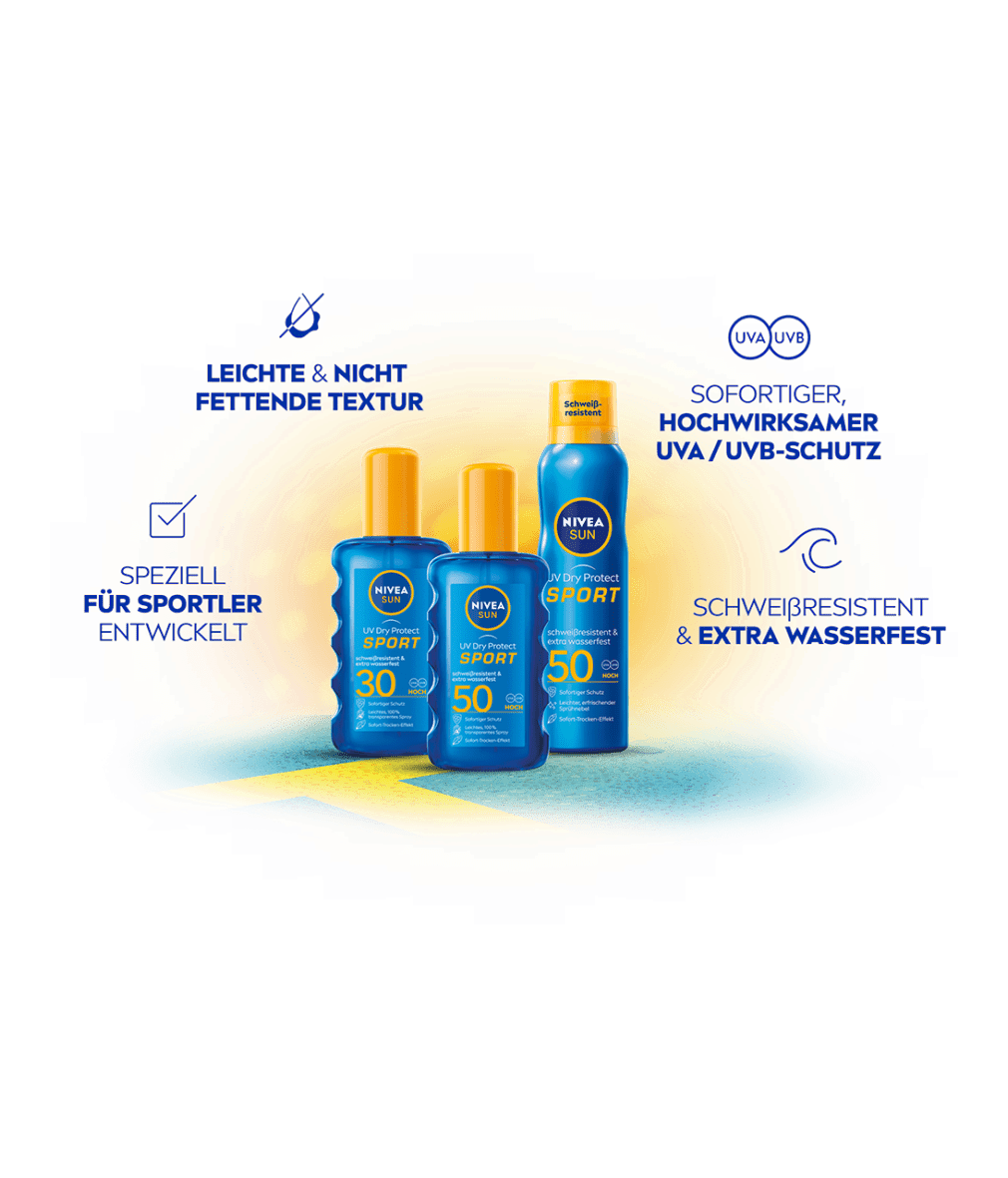 NIVEA SUN UV Dry Protect Sport Spray LSF 50 200 ml