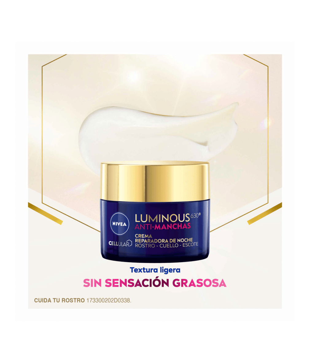 NIVEA Crema Reparadora de Noche Luminous 630 Antimanchas 50 ml