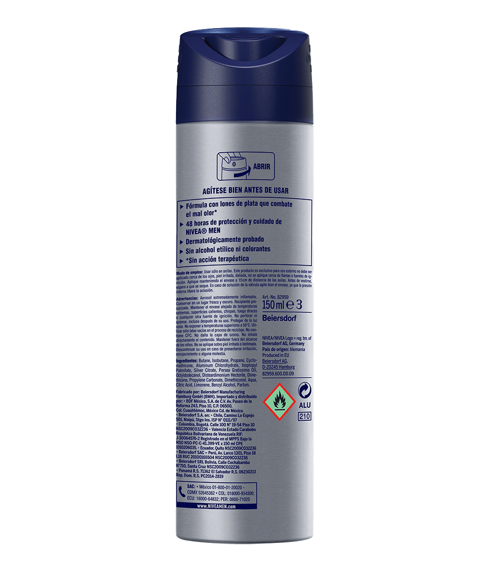 Desodorante Spray de 150 ML Silver Protect