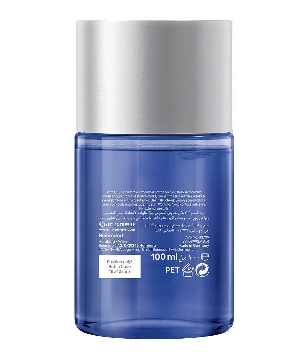 93709 Nivea Body Q10 Firming and Even Oil local clean back packshot