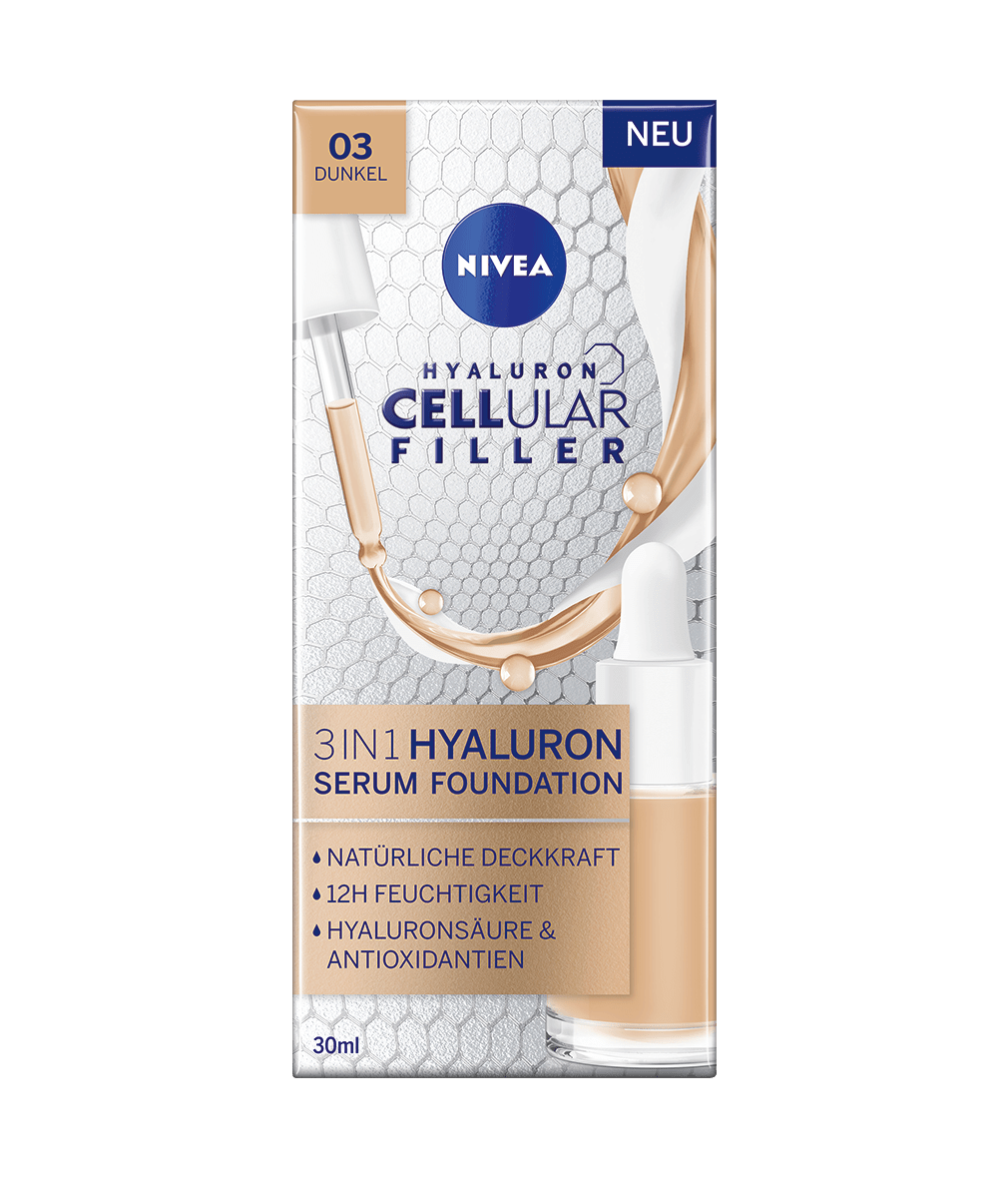 NIVEA Cellular 3in1 Hyaluron Serum Foundation dunkel