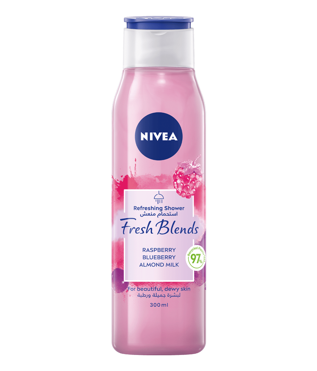 89714 Nivea Fresh Blends shower Apricot 300ml clean packshot bi-lingual