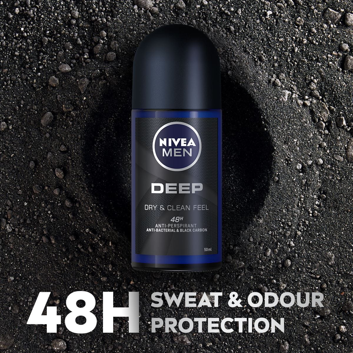 50ml Deep Black Carbon Anti Perspirant Roll-On – NIVEA MEN
