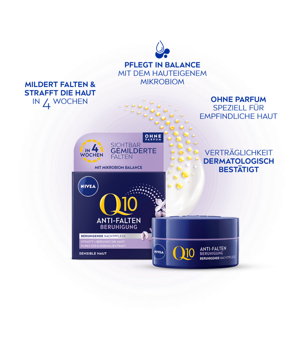 NIVEA Q 10 Anti Falten Beruhigung Beruhigende Nachtpflege 50 ml