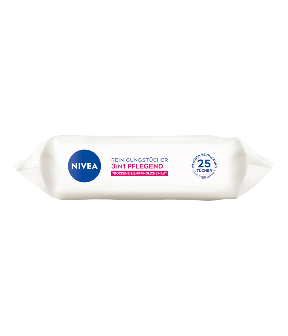 NIVEA 3in1 Pflegende Reinigungstücher 25 Stück