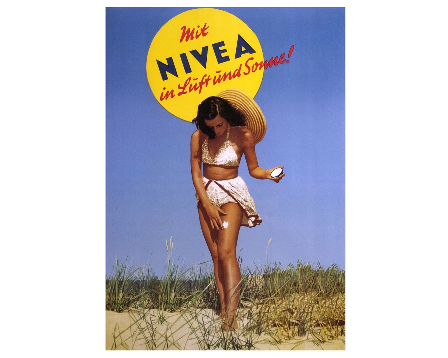 Cartaz publicitário NIVEA de 1950