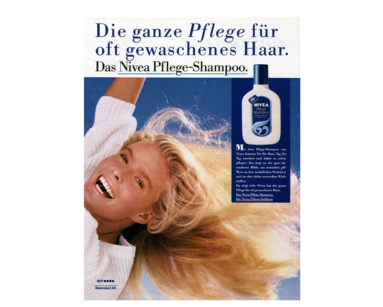 Anúncio NIVEA Shampoo nutritivo 1985